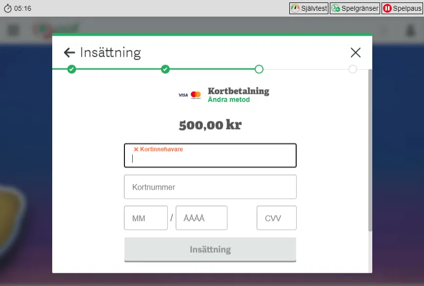 PAF Insattning kort