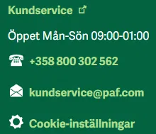 PAF Kundservice