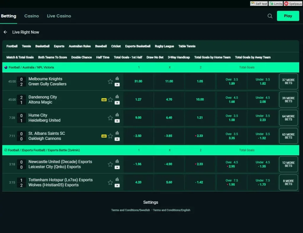 Speedybet Betting
