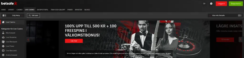 Betsafe Live Casino