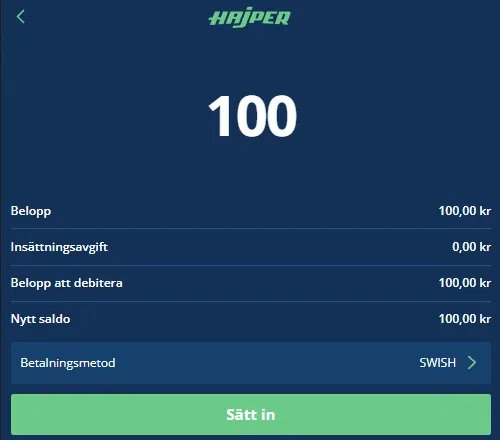 Hajper Insattning 1
