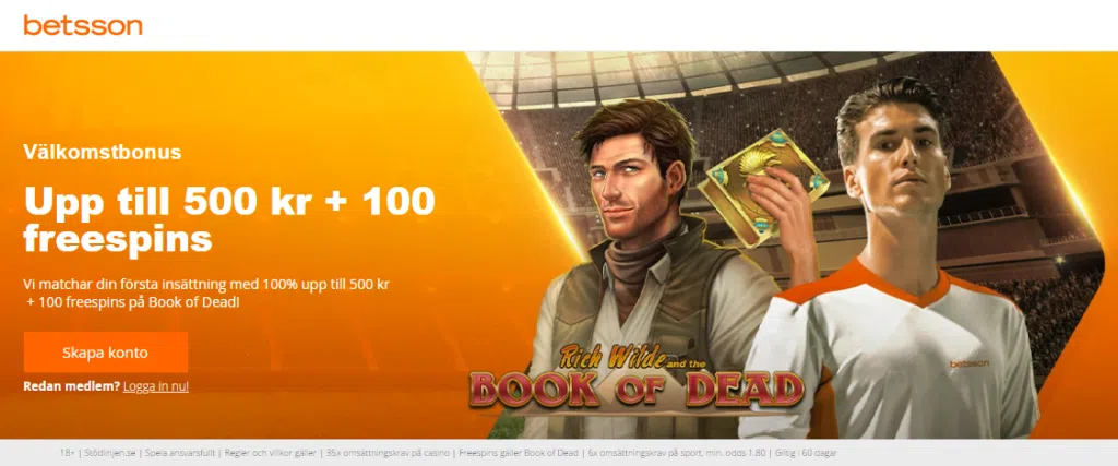 Betsson Ny valkomstbonus 1