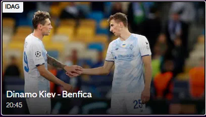 Dynamo Kiev vs Benfica cmore
