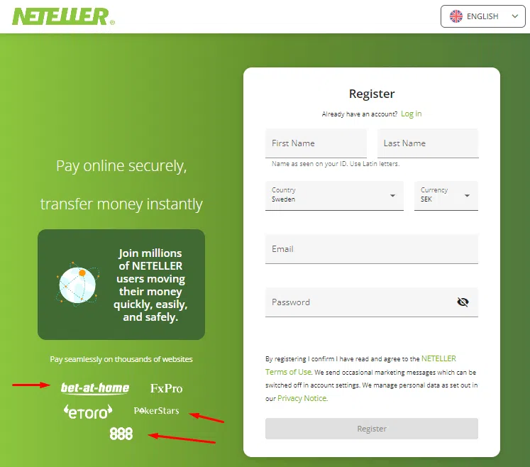 Neteller 2 Fyll i dina uppgifter 2