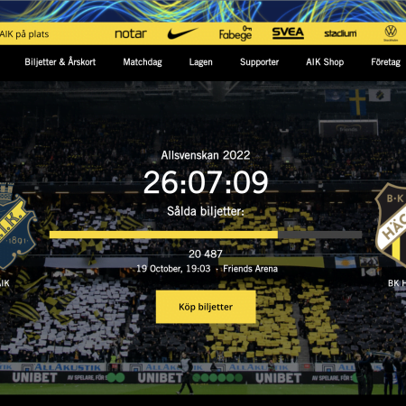 AIK vs BK Häcken – 19 Oktober 2022