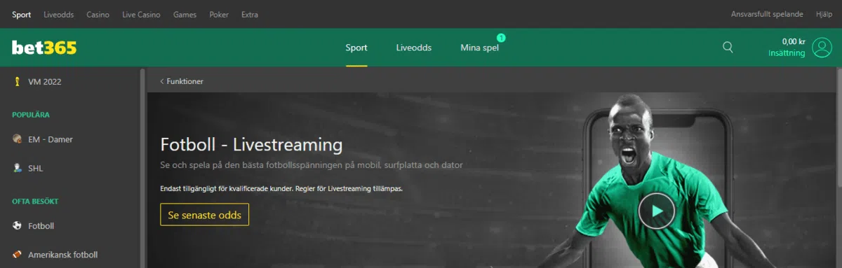 Bet365 - live streaming top