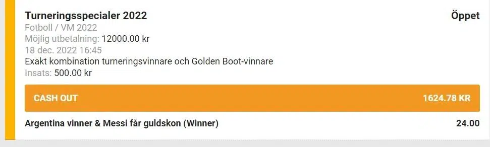 Cash out Messi VM