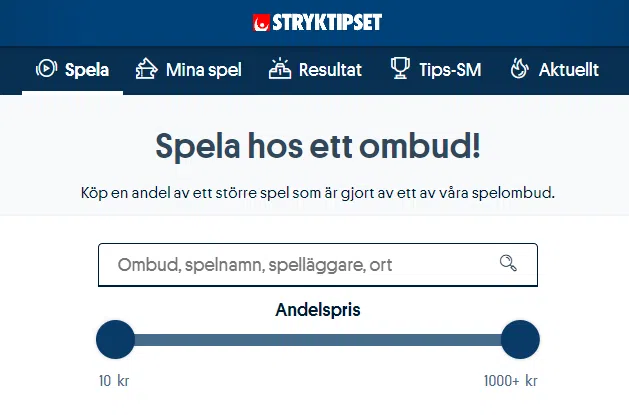 Stryktipset Ombudsspel