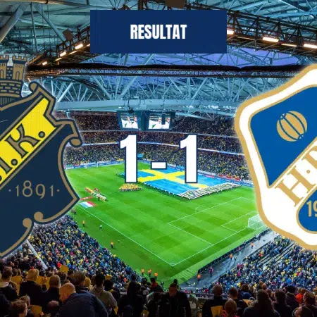 AIK mot Halmstad – en dramatisk match slutade i delad poäng