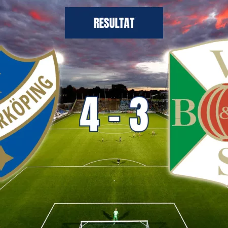 IFK Norrköping mot Varbergs BoIS FC – målfyrverkeri på PlatinumCars Arena