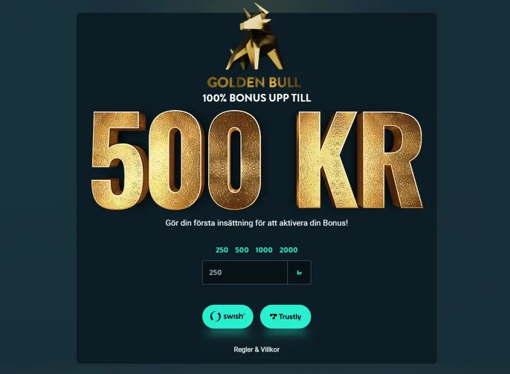 Golden Bull Valkomstbonus