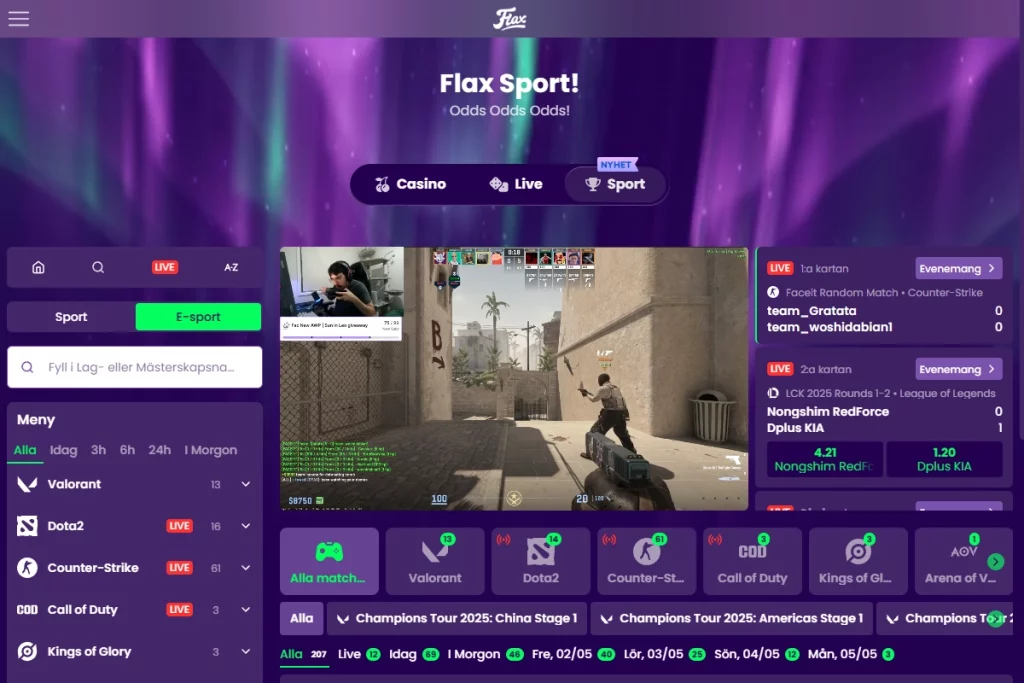 Flax Casino Recension 6 Flax Casino Esport Lobby