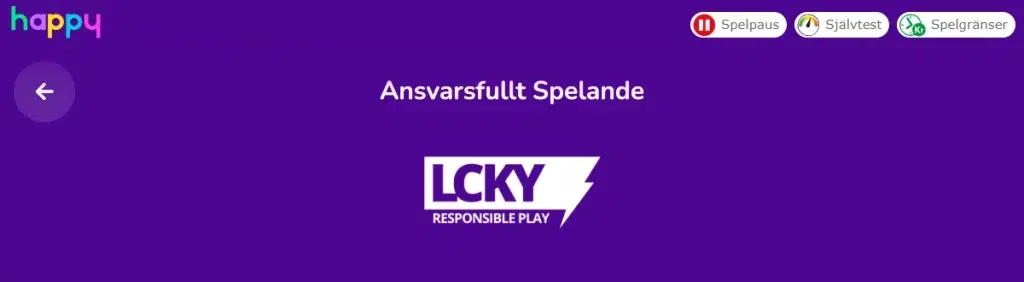 Happy Casino Recension 13 Happy Casino Ansvarsfullt spelande