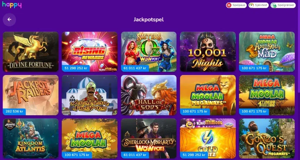 Happy Casino Recension 3 Happy Casino Jackpotspel
