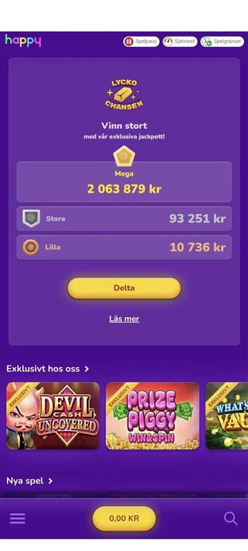 Happy Casino Recension 9 Happy Casino Lyckochansen Jackpot 1