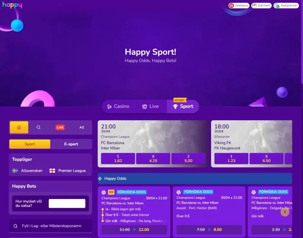Happy Casino Recension 8 Happy Casino Sportsbook Lobby