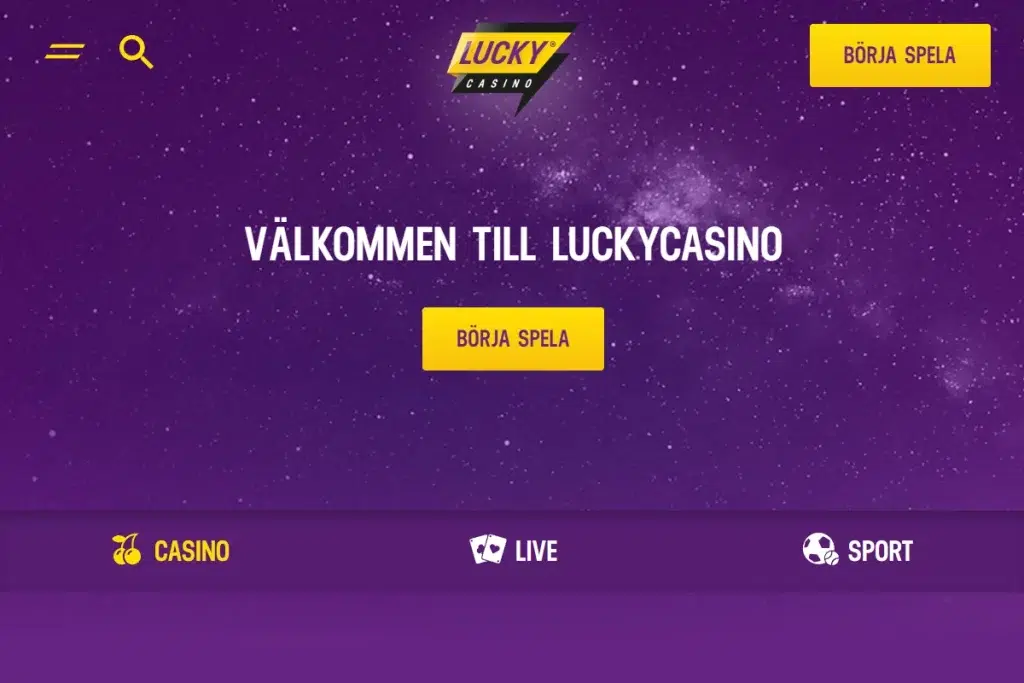 Lucky Casino Recension 2 Lucky Casino Startsida